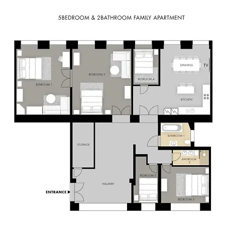 5br 2bath Family 5mins To Wenceslas Square * Prag